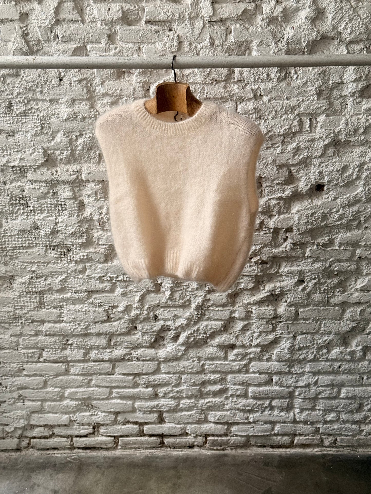 Chaleco Mohair Natural