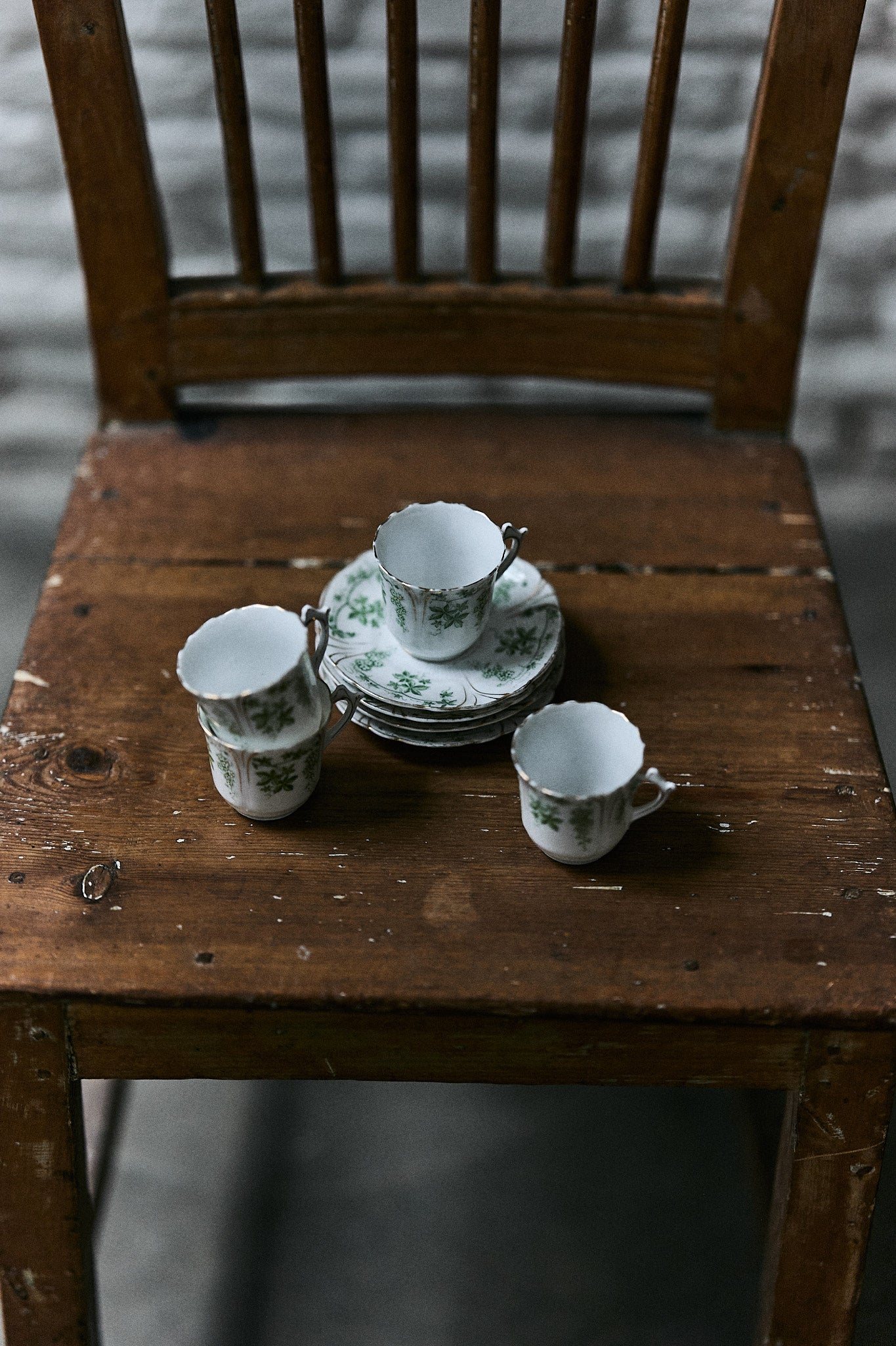 Set 4 Tazas 4 Platos España Principios S. XX