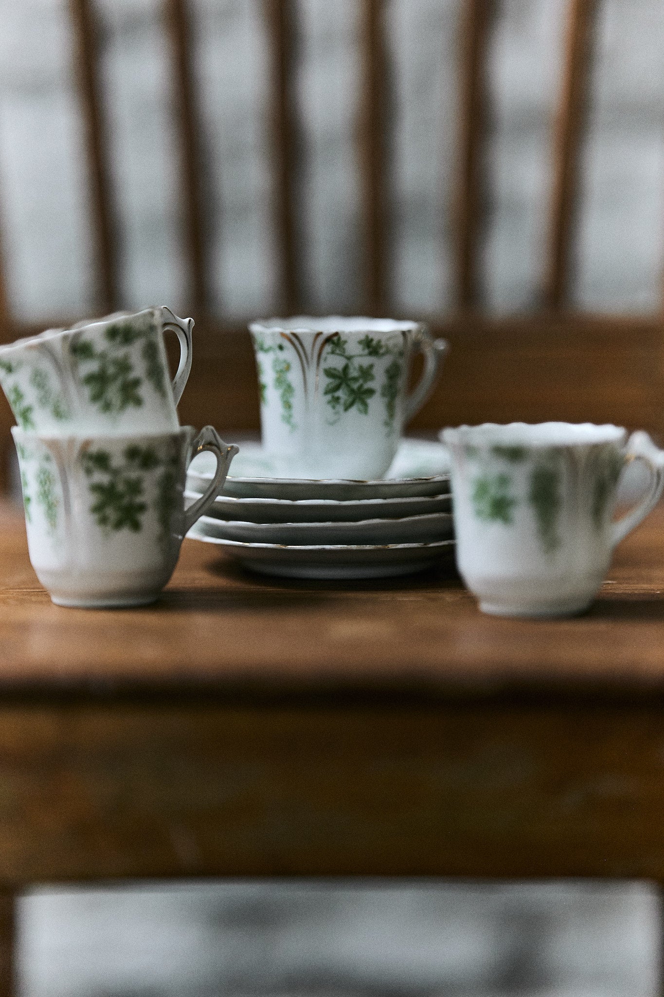 Set 4 Tazas 4 Platos España Principios S. XX