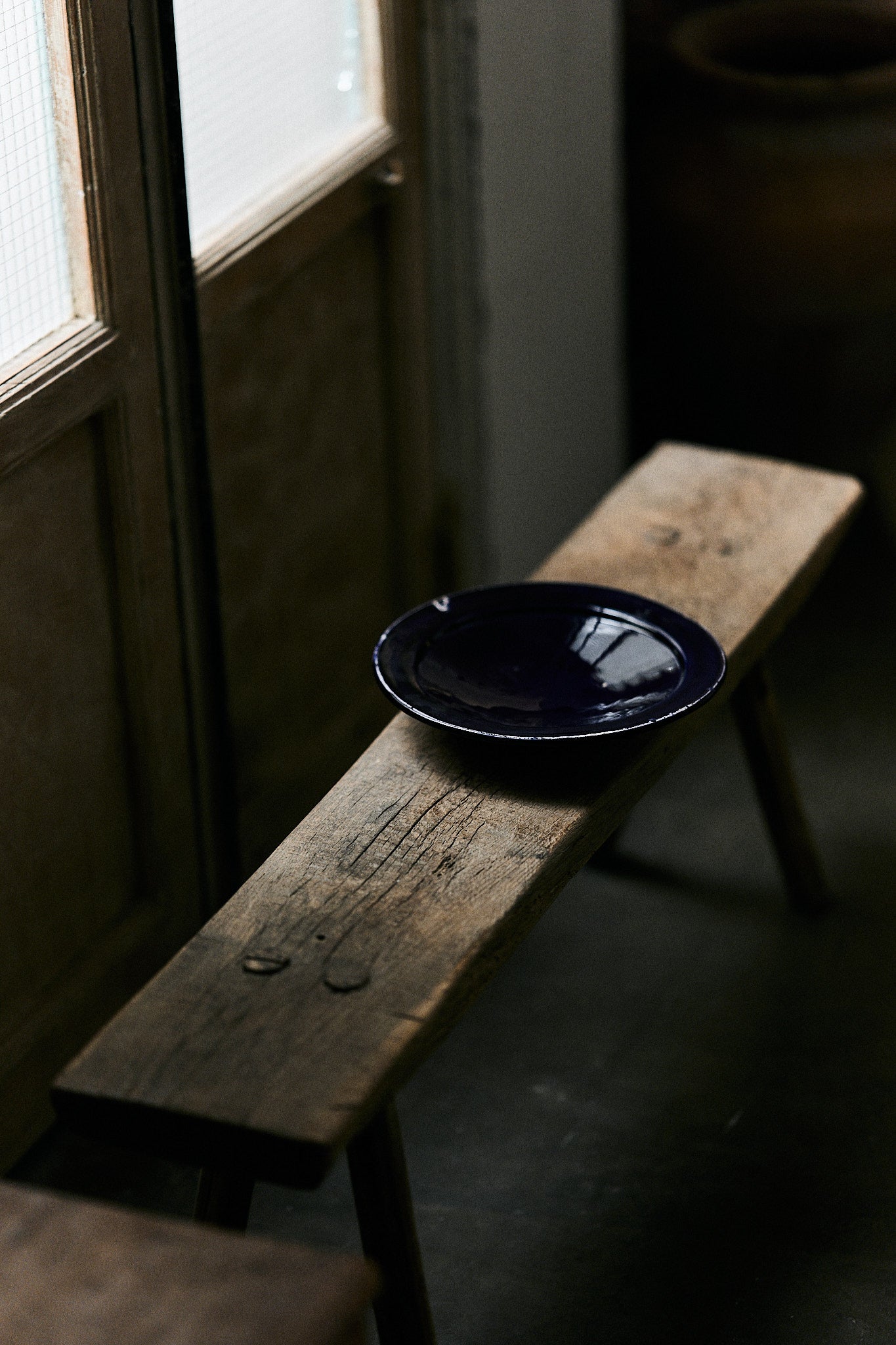 Plato Marruecos Azul Cobalto con Pie