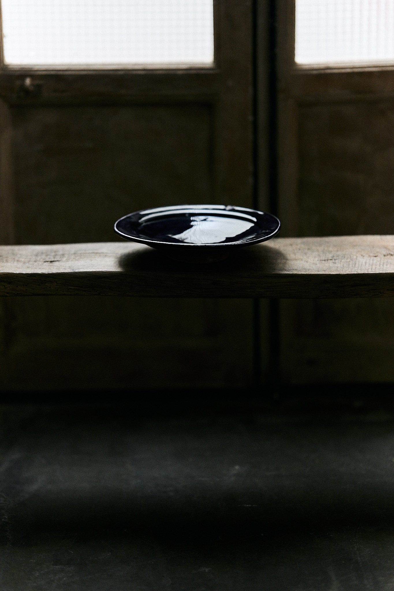 Plato Marruecos Azul Cobalto con Pie