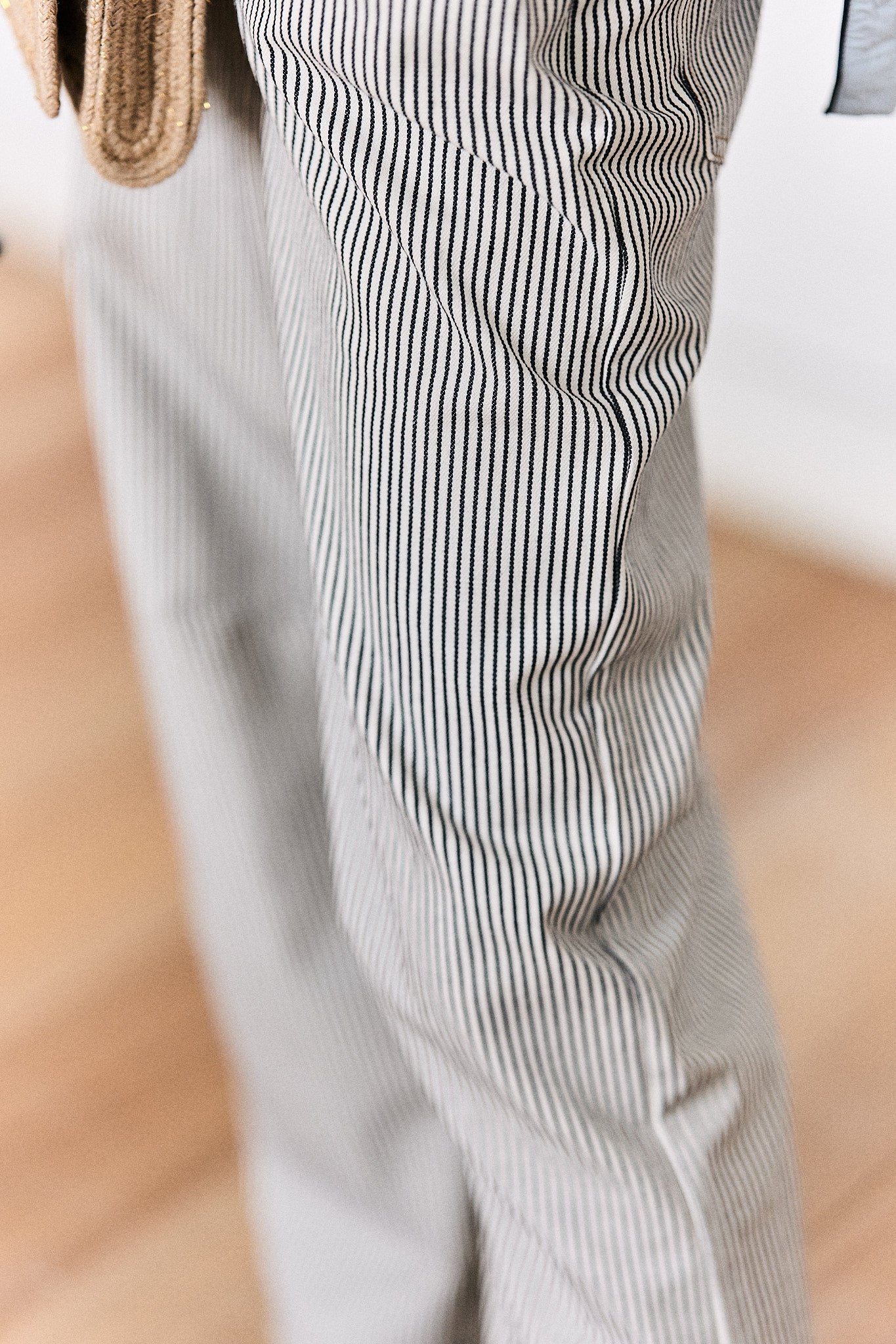 Pantalón Rayas Blanco con Azul