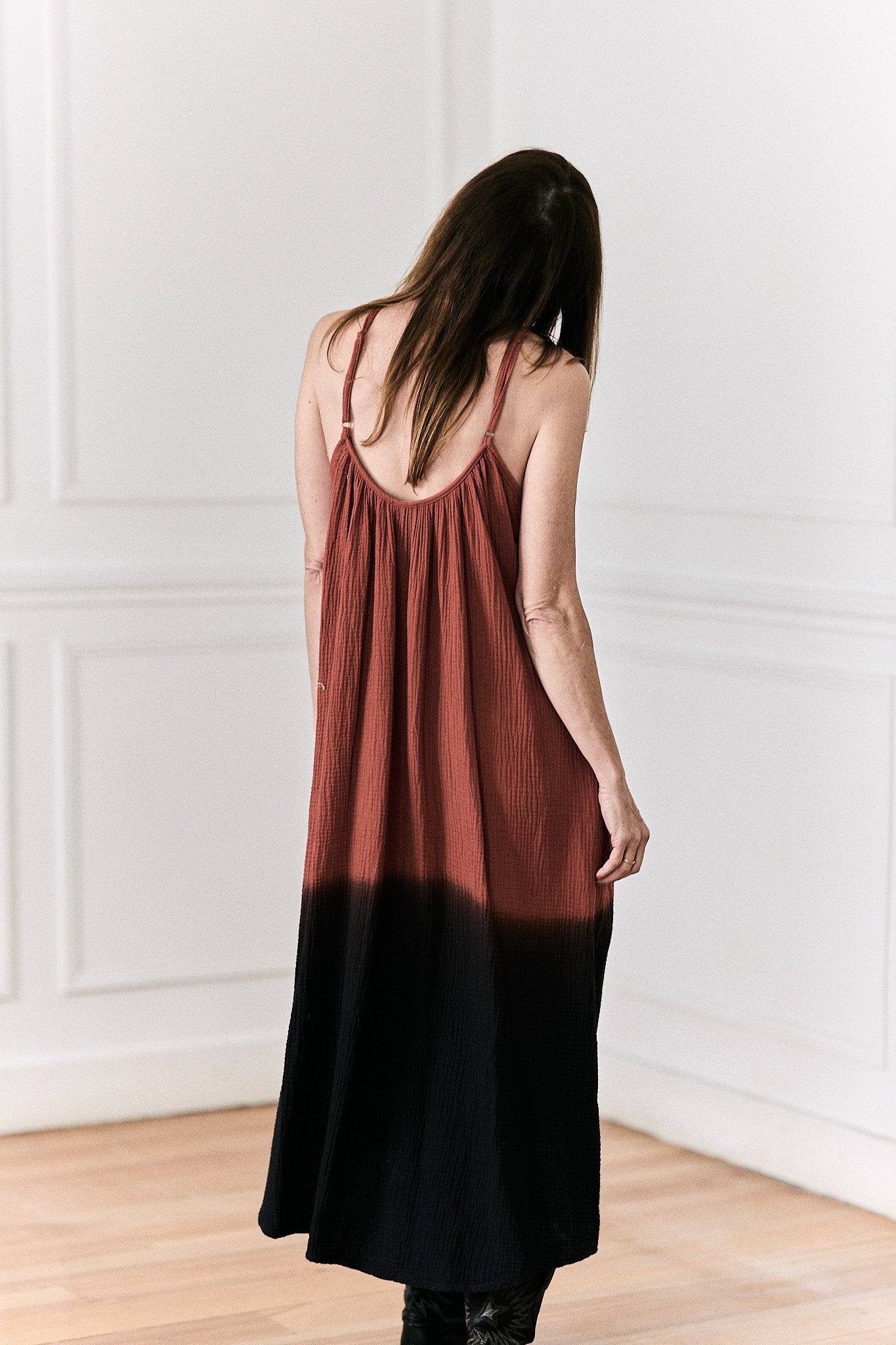 Vestido Algodón Arrugado