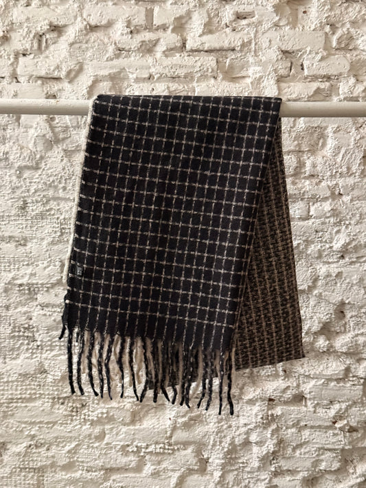 Bufanda Lana Cuadros Multirayas