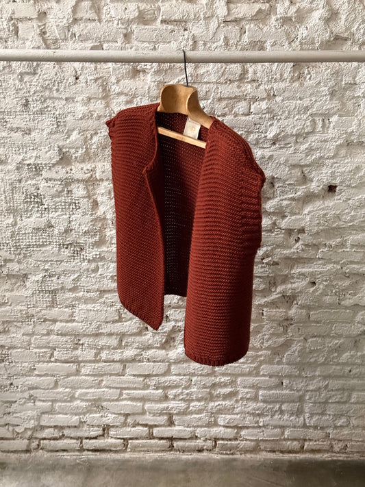 Chaleco Punto Terracota