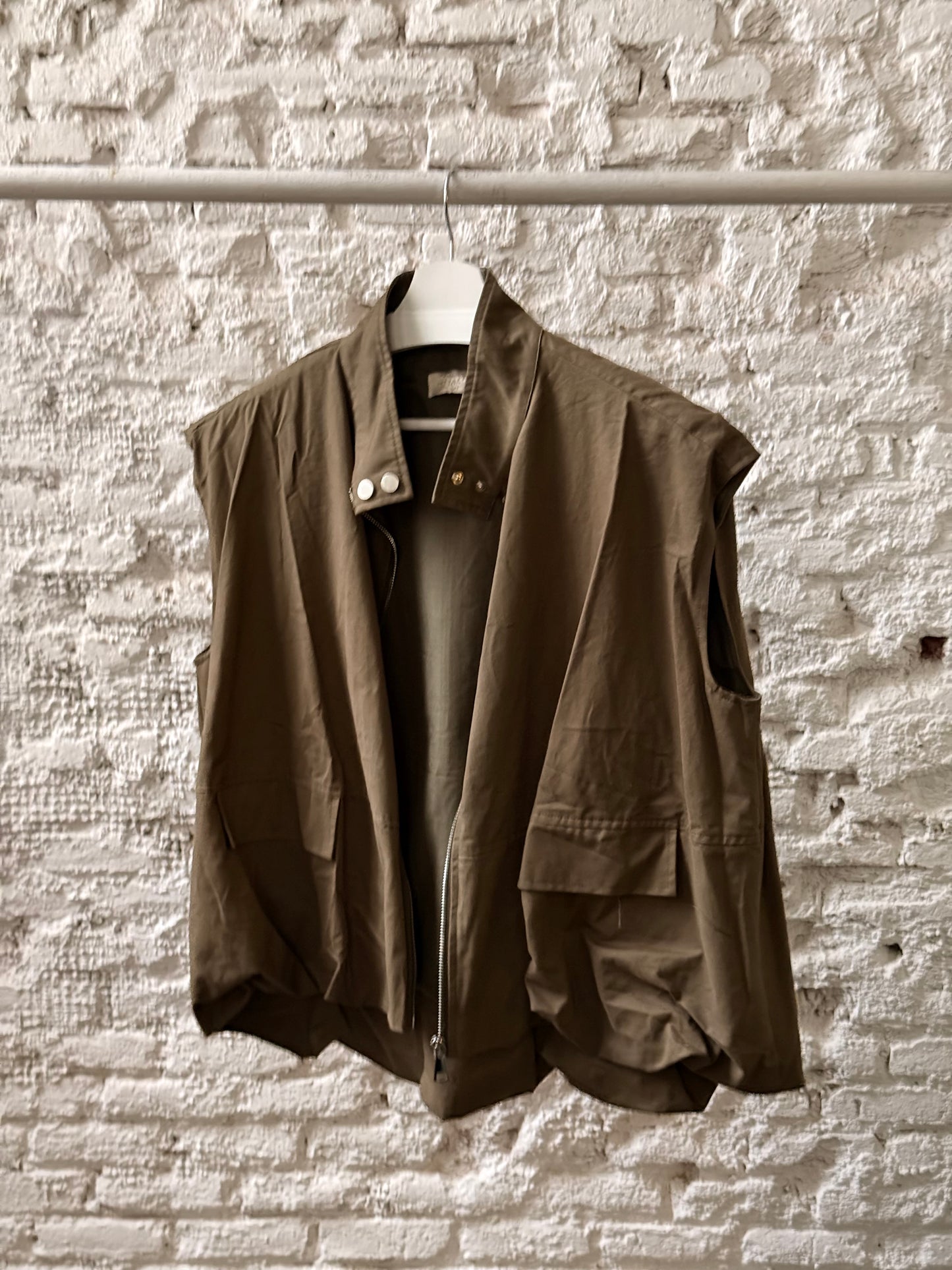 Chaleco Oversized Algodón Marrón