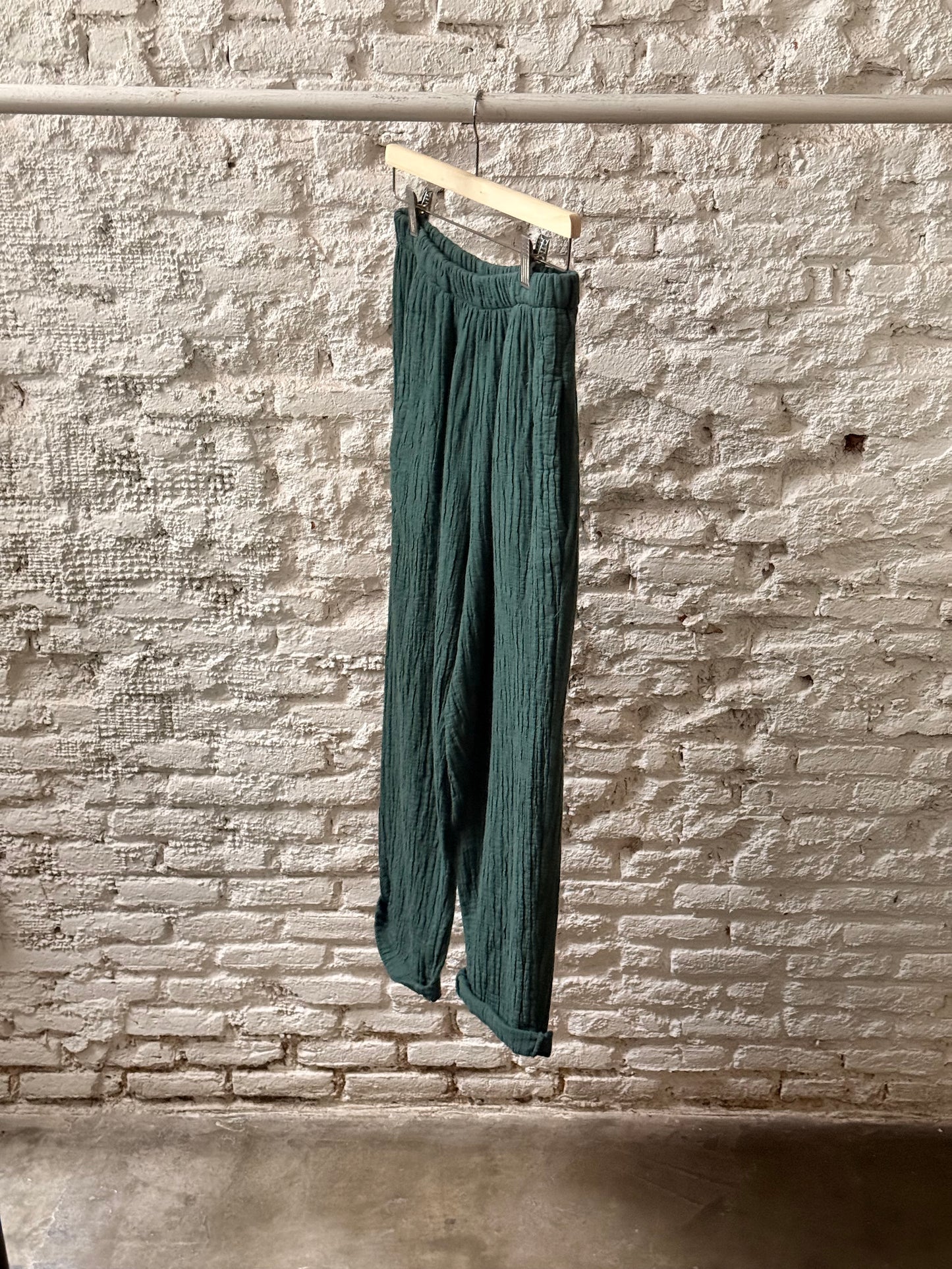 Pantalón Algodón Arrugado