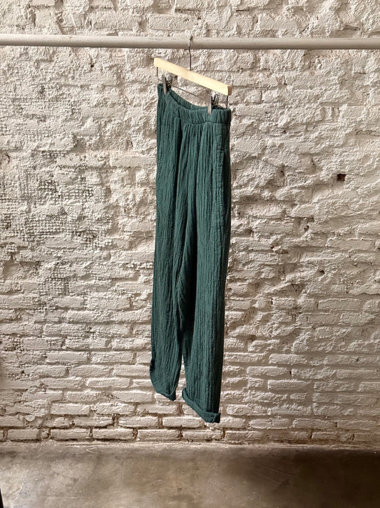 Pantalón Algodón Arrugado