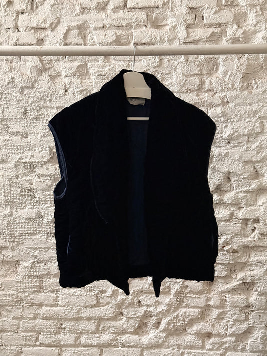 Chaleco Terciopelo Azul